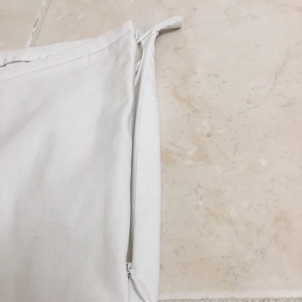 J McLaughlin Pants Womens Size 8 White Side Zipper Stretchy - Picture 3 of 5